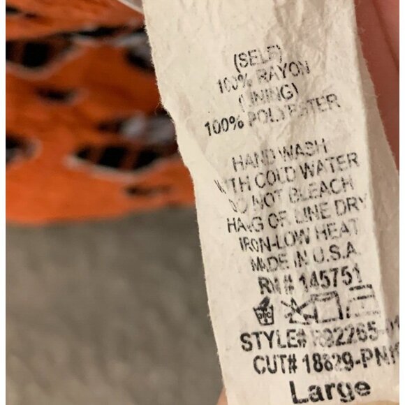 Fantastic Fawn Women Beach Animal Print Crepe Tie Shoulder Wide Leg Jumpsuit L - Picture 12 of 12